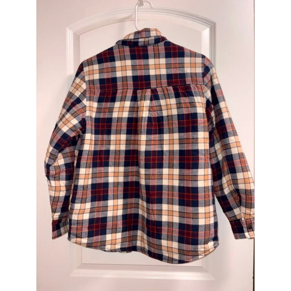 The Children’s Place long sleeve plaid Sherpa lined jacket 14 boys EUC